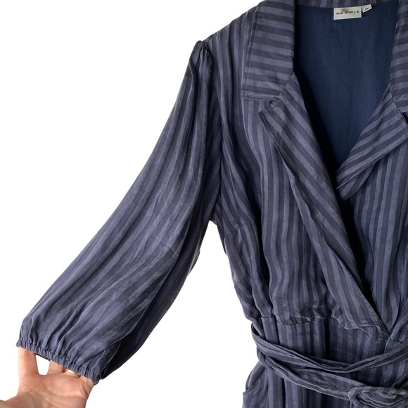 Anthropologie The Odells Ruffle Faux Wrap Robles Print in Nightshade Dress 2X - Picture 5 of 12